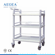 AG-UTB06 abs langlebige Krankenhaus drei Schichten Kunststoff Utility Cart